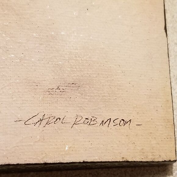 Silver Coast Winery cabernet wine decor piece artist signed Carol Robinson - Picture 5 of 8